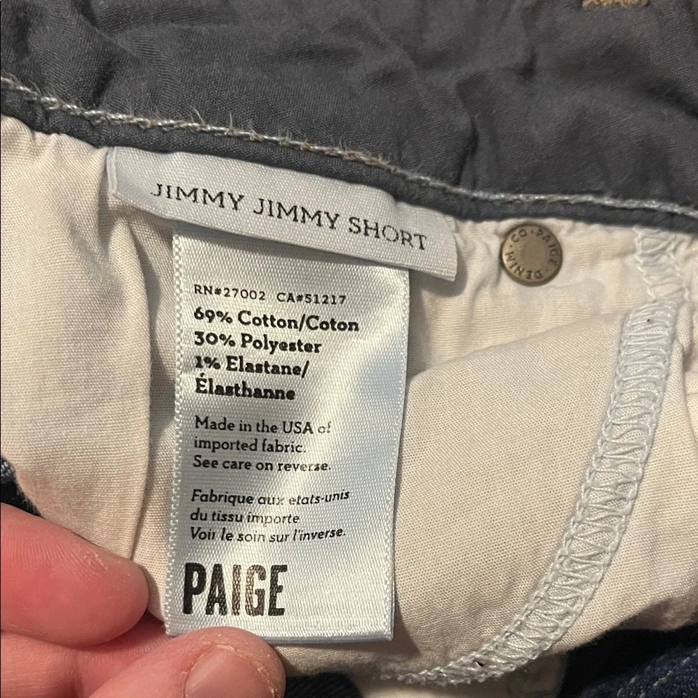 Paige Jimmy Jimmy Short Women's Denim Shorts Size 28 - Picture 3 of 8